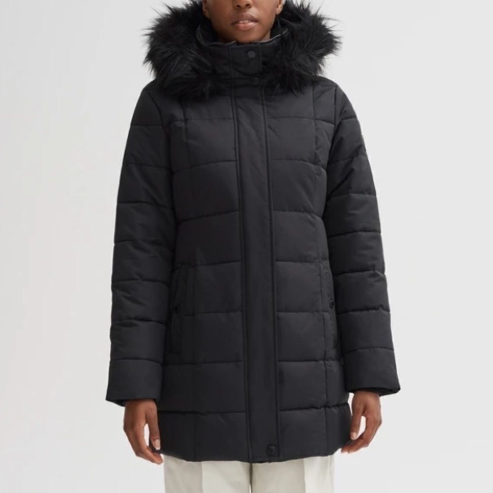 NEW NOIZE Hailey Long-Length Vegan Leather Parka